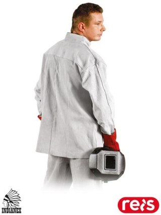 KURTKA OCHRONNA SKÓRZANA DLA SPAWACZY