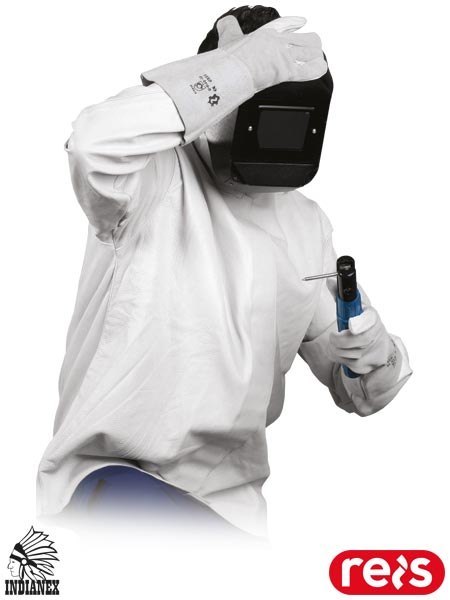 KURTKA OCHRONNA SKÓRZANA DLA SPAWACZY