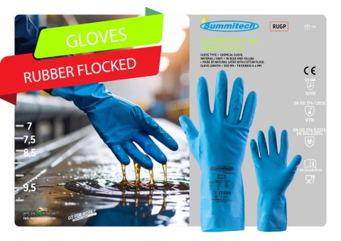 GUMOWE FLOKOWANE EF-F-06 Niebieskie