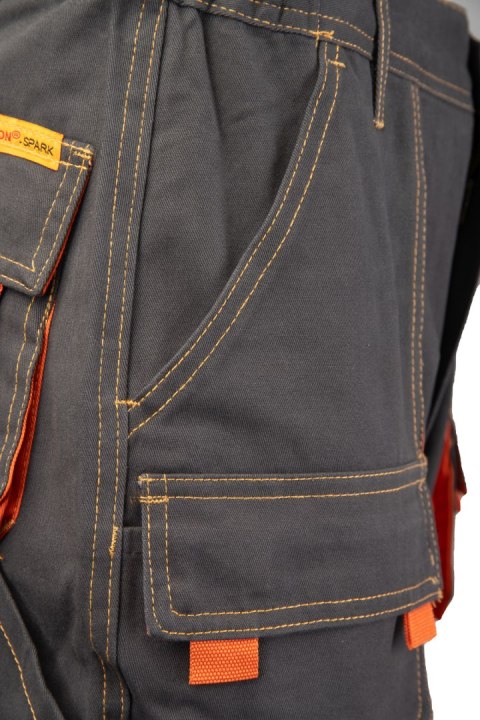 SPODNIE DO PASA CIEMNA STAL