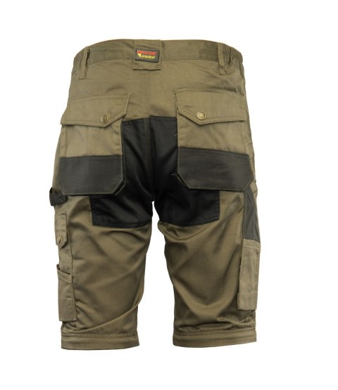 SPODNIE DO PASA KHAKI - ODPINANE NOGAWKI