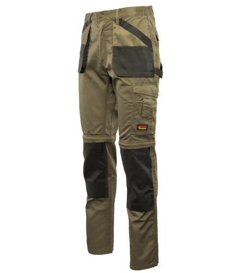 SPODNIE DO PASA KHAKI - ODPINANE NOGAWKI