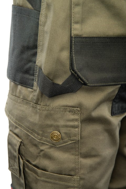 SPODNIE DO PASA KHAKI - ODPINANE NOGAWKI