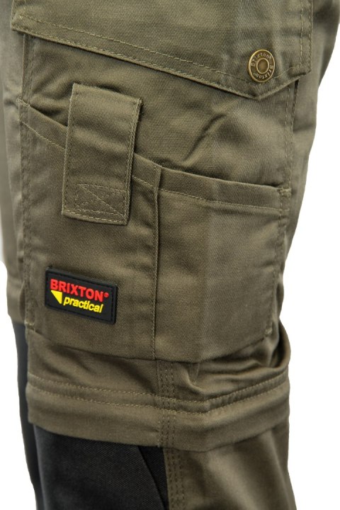 SPODNIE DO PASA KHAKI - ODPINANE NOGAWKI