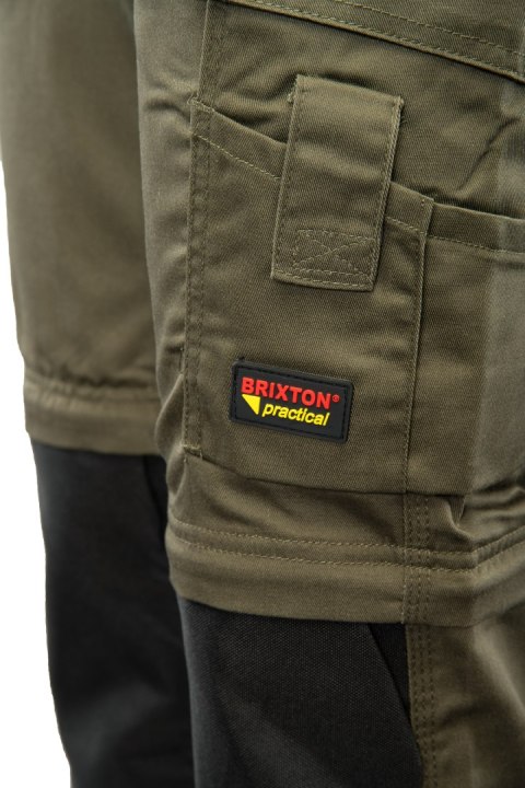 SPODNIE DO PASA KHAKI - ODPINANE NOGAWKI