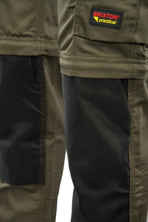 SPODNIE DO PASA KHAKI - ODPINANE NOGAWKI