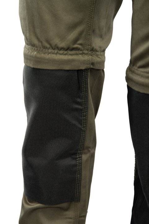 SPODNIE DO PASA KHAKI - ODPINANE NOGAWKI