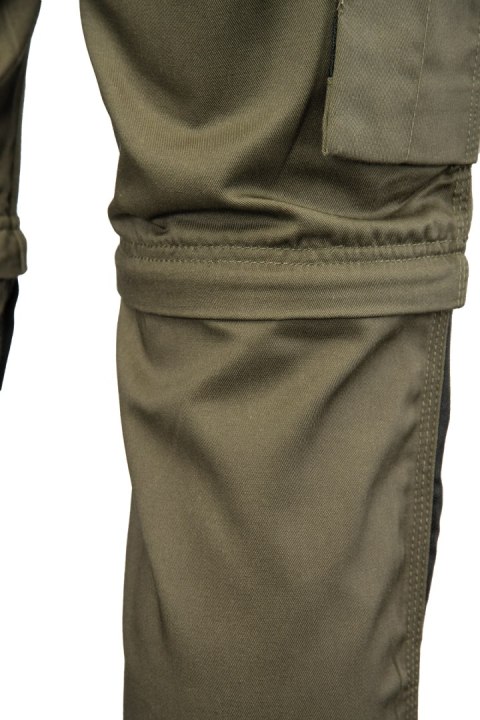 SPODNIE DO PASA KHAKI - ODPINANE NOGAWKI