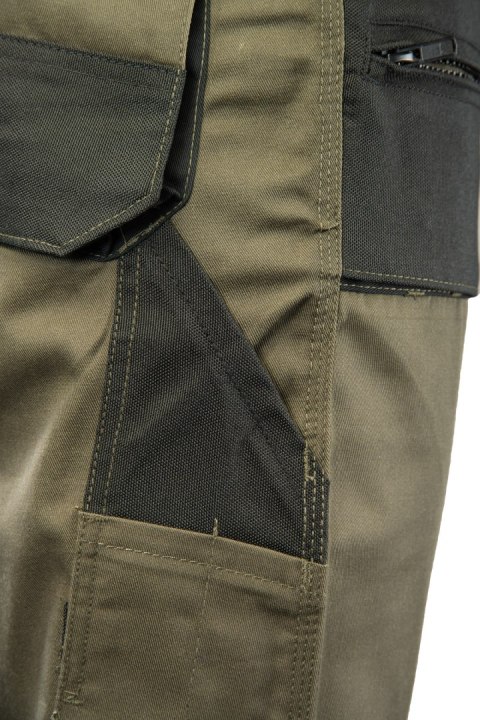 SPODNIE DO PASA KHAKI - ODPINANE NOGAWKI