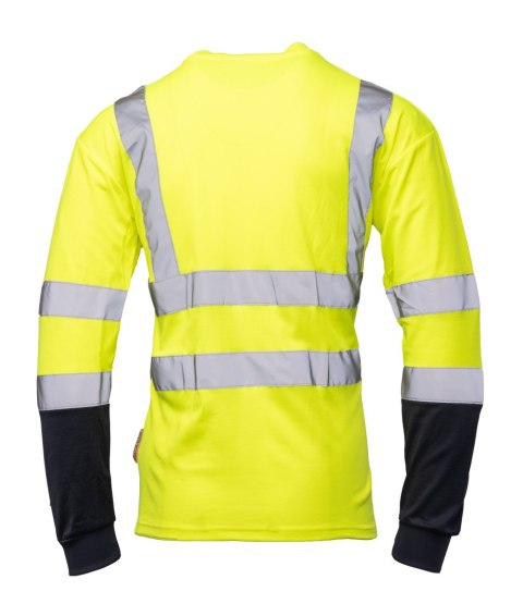 KOSZULKA DŁUGI RĘKAW 50/50 ŻÓŁTY/GRANAT