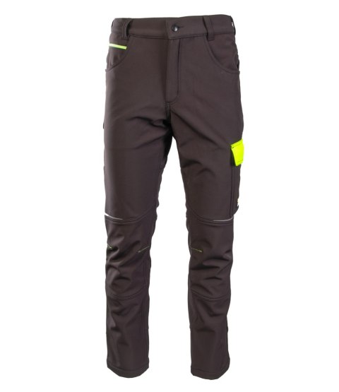 RIVAL SPODNIE SOFTSHELL OCIEPLANE CZARNY/ŻÓŁTY