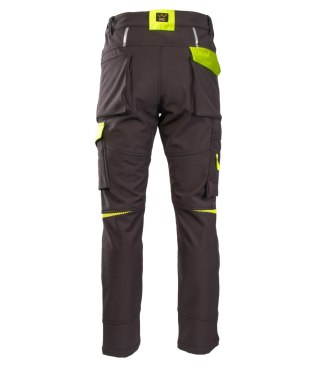 RIVAL SPODNIE SOFTSHELL OCIEPLANE CZARNY/ŻÓŁTY