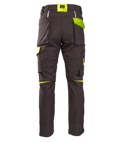 RIVAL SPODNIE SOFTSHELL OCIEPLANE CZARNY/ŻÓŁTY