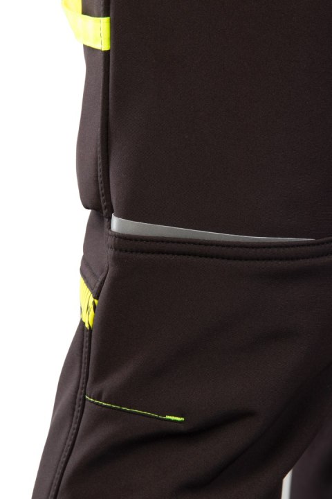 RIVAL SPODNIE SOFTSHELL OCIEPLANE CZARNY/ŻÓŁTY