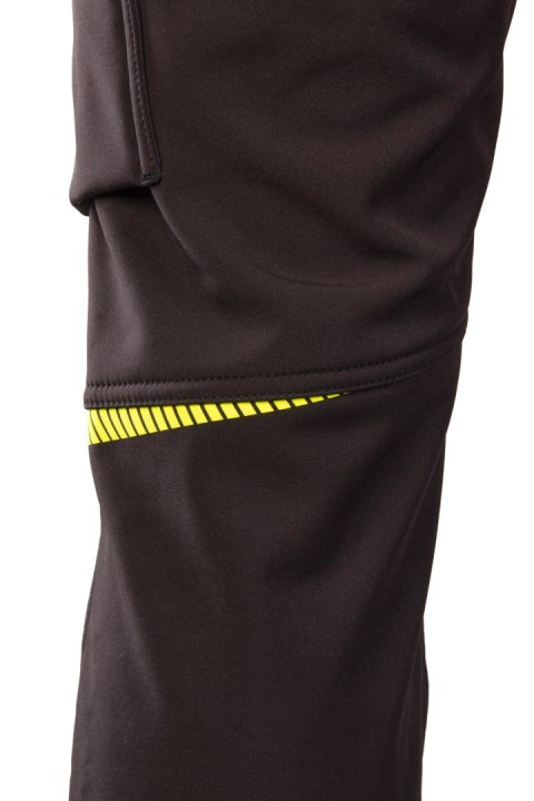 RIVAL SPODNIE SOFTSHELL OCIEPLANE CZARNY/ŻÓŁTY