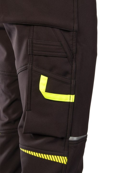 RIVAL SPODNIE SOFTSHELL OCIEPLANE CZARNY/ŻÓŁTY