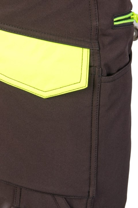 RIVAL SPODNIE SOFTSHELL OCIEPLANE CZARNY/ŻÓŁTY