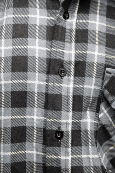 BONO KOSZULA FLANELOWA SZARY