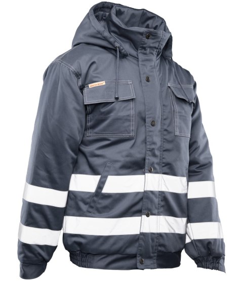 BRIXTON SNOW KURTKA OCIEPLANA STAL / PASY ODBLASK