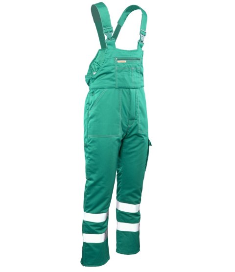 BRIXTON SNOW OGRODNICZKI OCIEPLANE ZIELEŃ / PASY ODBLASK