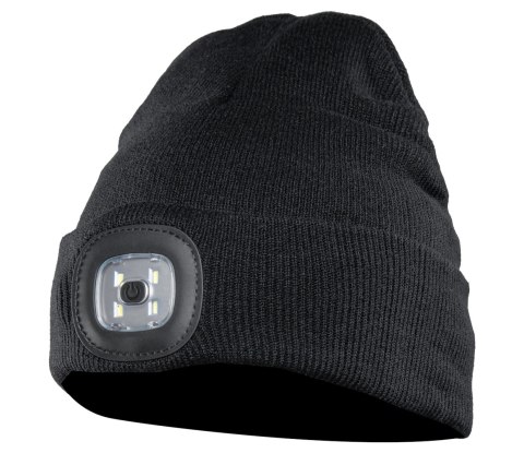 CZAPKA Z DZIANINY LED CZARNA