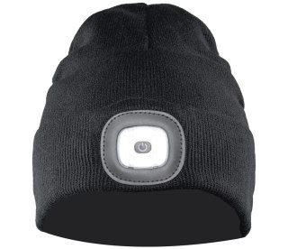 CZAPKA Z DZIANINY LED CZARNA