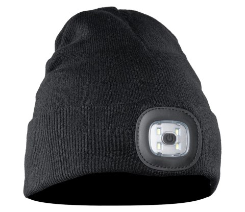 CZAPKA Z DZIANINY LED CZARNA