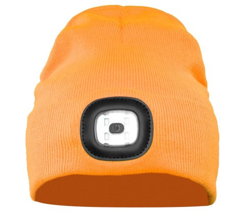 CZAPKA Z DZIANINY LED POMARAŃCZ