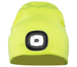 CZAPKA Z DZIANINY LED ŻÓŁĆ