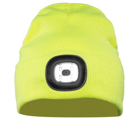 CZAPKA Z DZIANINY LED ŻÓŁĆ