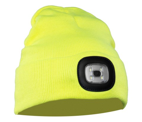 CZAPKA Z DZIANINY LED ŻÓŁĆ