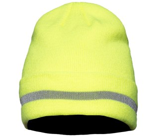 CZAPKA Z DZIANINY ŻÓŁĆ