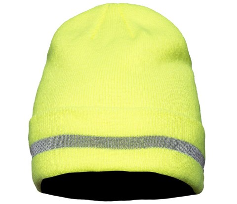 CZAPKA Z DZIANINY ŻÓŁĆ