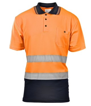 KOSZULKA POLO 50/50 POMARAŃCZ KAT. II BF012