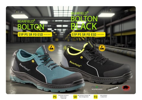 PÓŁBUT BOLTON CZARNY S1PS SR FO ESD