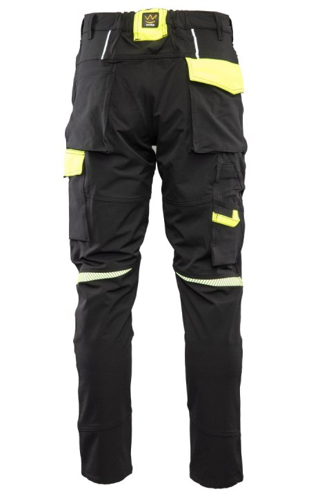 RIVAL SPODNIE SOFTSHELL CZARNY/ŻÓŁTY