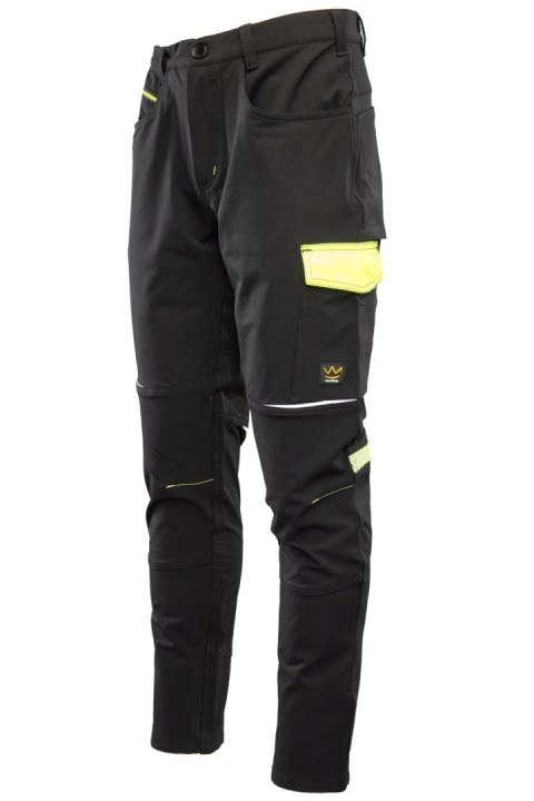 RIVAL SPODNIE SOFTSHELL CZARNY/ŻÓŁTY