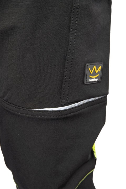 RIVAL SPODNIE SOFTSHELL CZARNY/ŻÓŁTY