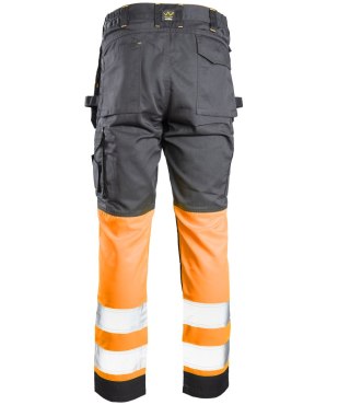 SPODNIE DO PASA FLASH STALOWO/POMARAŃCZ KAT.II SKF01O