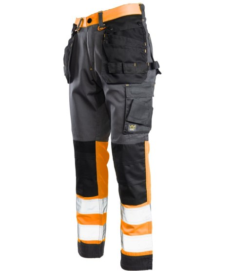 SPODNIE DO PASA FLASH STALOWO/POMARAŃCZ KAT.II SKF01O