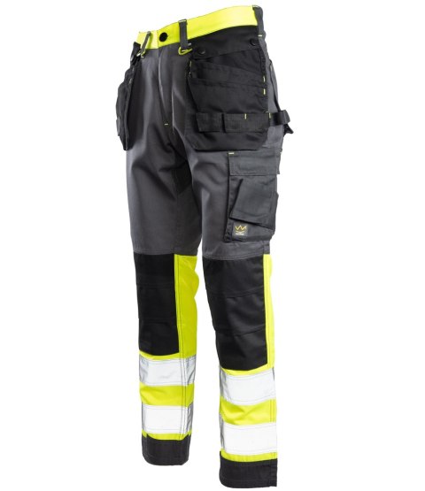 SPODNIE DO PASA FLASH STALOWO/ŻÓŁTY KAT. II SKF01Y