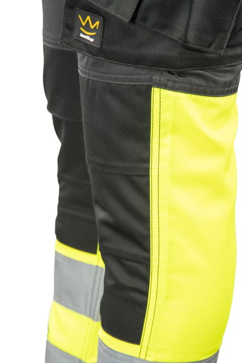 SPODNIE DO PASA FLASH STALOWO/ŻÓŁTY KAT. II SKF01Y