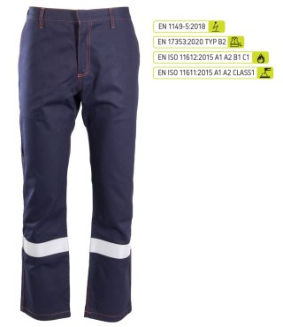 SPODNIE DO PASA ODBLASK KAT.II