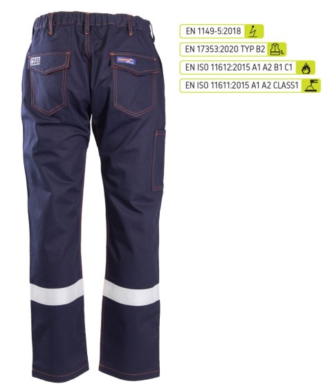 SPODNIE DO PASA ODBLASK KAT.II