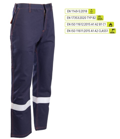 SPODNIE DO PASA ODBLASK KAT.II