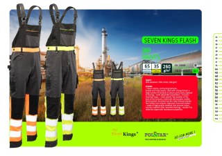 SPODNIE OGRODNICZKI FLASH STAL-ŻÓŁTY