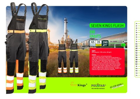 SPODNIE OGRODNICZKI FLASH STAL/POMARAŃCZ