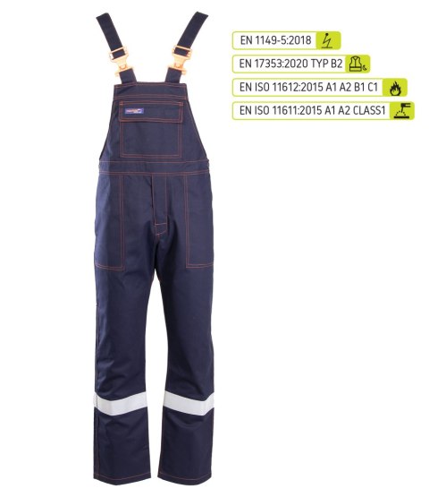 SPODNIE OGRODNICZKI ODBLASK KAT.II