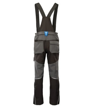 TOPAZ TOPAZ SPODNIE SOFTSHELL OCIEPLANE STAL/CZARNY