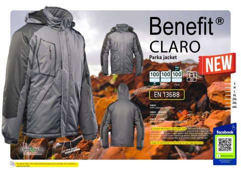 BENEFIT CLARO KURTKA CZERŃ/STAL